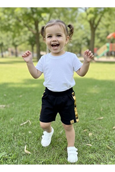 Babyhola Girl's 2-5 Years Old Side Snap Shorts 36036