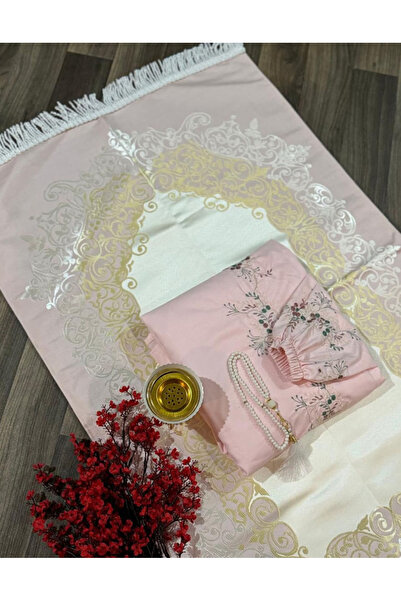 Gerenic طقم صلاة يتكون من سجادة صلاة مبطنة وشرشف صلاة قطني ناعم وسبحة ومبخرة ...