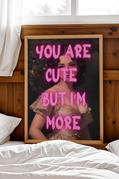 Saturn You Are Cute but I'M More Framed Painting Classic Portrait Stylish Off...