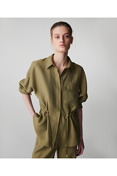 İpekyol Ayarlanabilir bel gömlek ceket