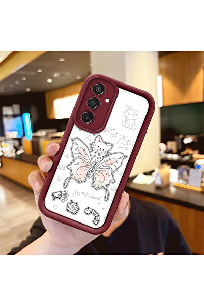 Hontinga حافظة هاتف من مادة السيليكون بنمط الفراشة متوافقة مع هاتف سامسونج جا...