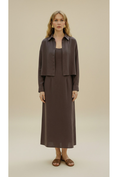 Perry Tencel Shirt-Dress Set