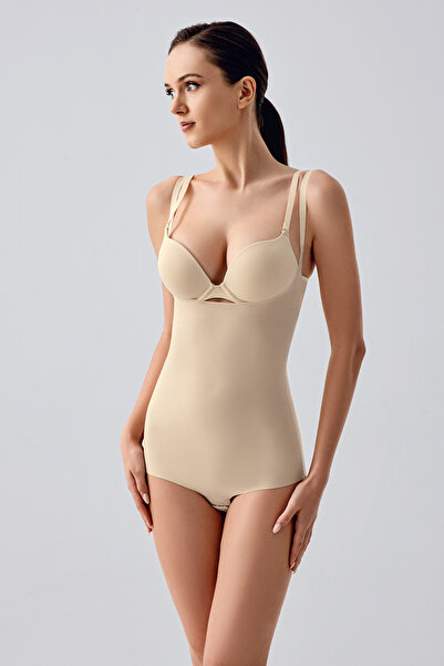 Kompedan Corset cu bretele tăiate cu laser pentru femei |   Ten 9240