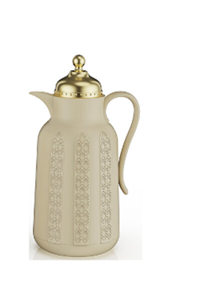 Mister Brand Mr. Brand Coffee and Tea Thermos 0.7L - Dark Beige with Golden L...