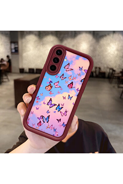 Hontinga حافظة هاتف من مادة السيليكون بنمط الفراشة مقاومة للصدمات متوافقة مع ...