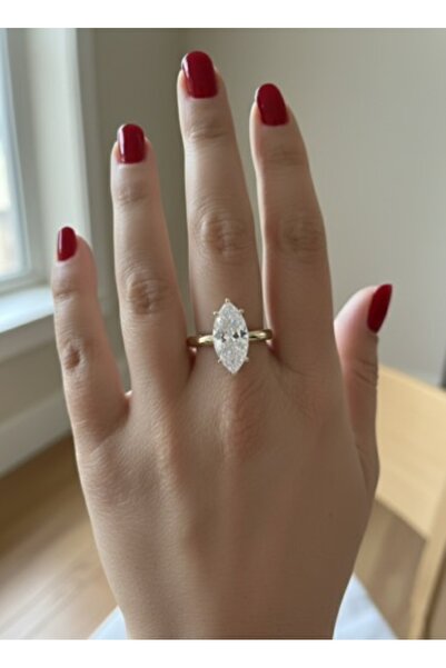 She Combines Işıltılı Mekik Kesim Zirkon Taşlı Özel Tasarım Ayarlanabilir Tek...