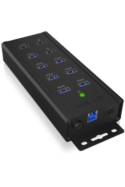 RaidSonic IcyBox HUB USB 3.0 cu 7 porturi și 3 porturi de încărcare