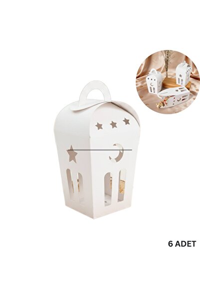 roco paper Ramazan Temalı Dekoratif Fener Kutusu, Ay Yıldız Kesim Hediyelik K...