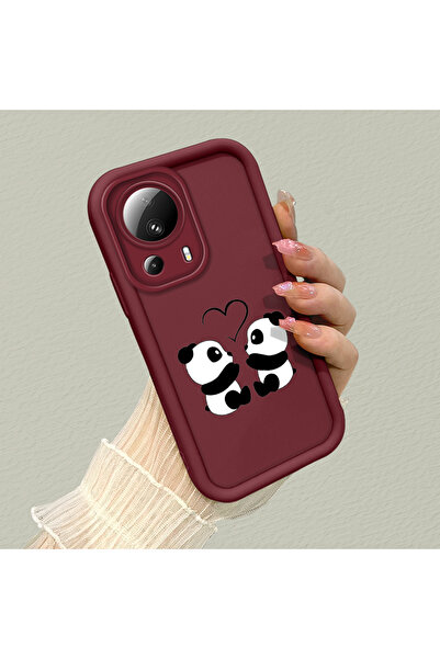 Hontinga حافظة هاتف من مادة السيليكون مقاومة للصدمات بنمط الباندا متوافقة مع ...