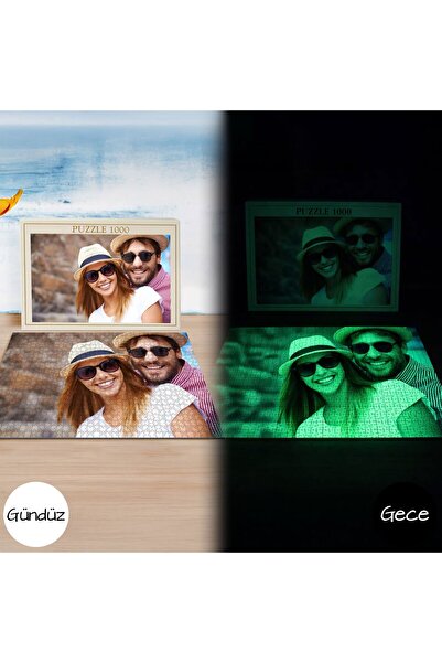Bk Gift Kişiye Özel Fotoğraflı 1000 Parça Fosforlu Profesyonel Puzzle 50x70 c...