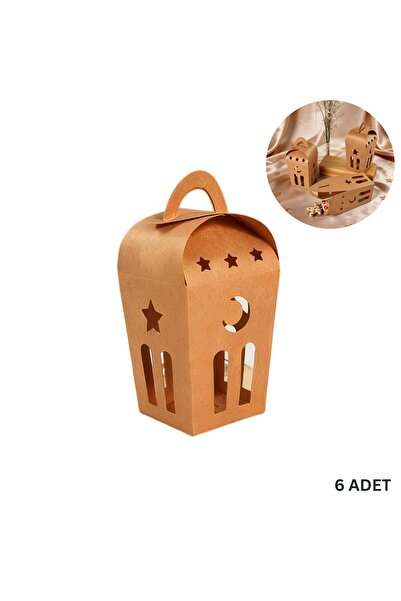 roco paper Ramazan Temalı Dekoratif Fener Kutusu, Ay Yıldız Kesim Hediyelik K...