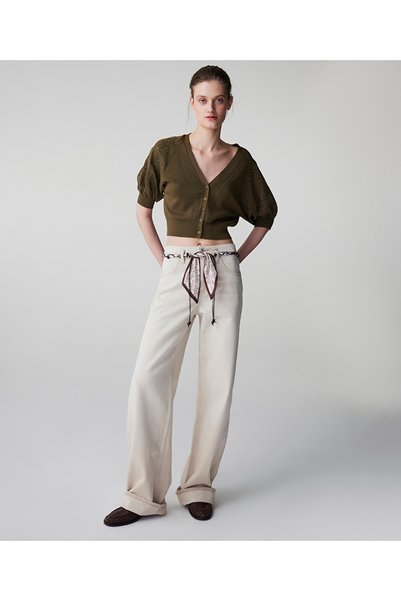 İpekyol Foulard Belt Wide Leg Jean Pants