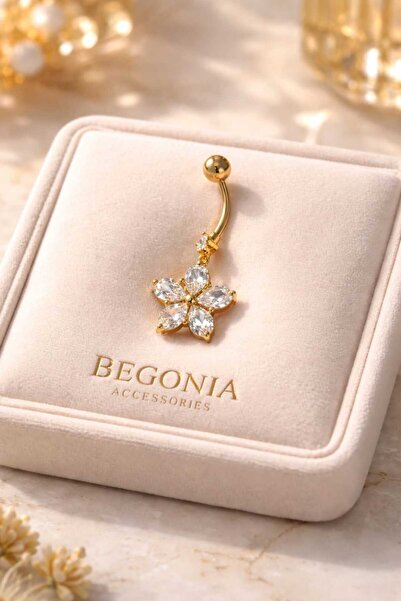 Begonia Accessories 316L Cerrahi Çelik Altın Kaplama Paslanamaz Kararmaz Sall...