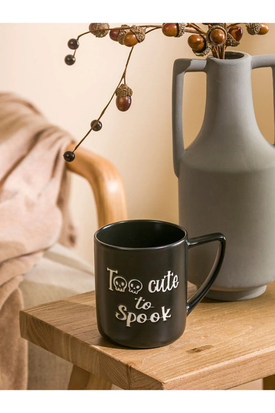 LC Waikiki Lcw Home Black Text Printed Ceramic Mug 480 ml