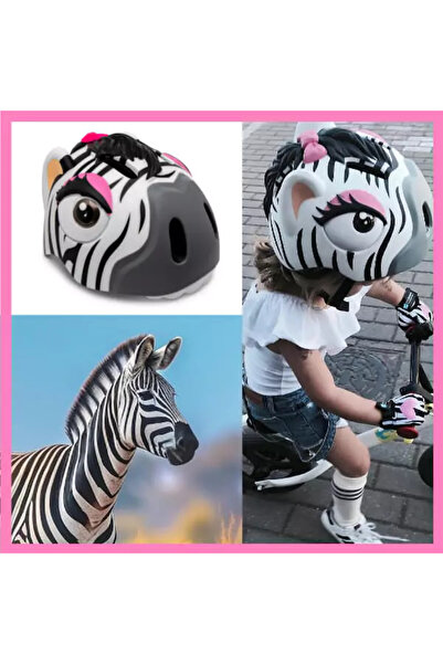 Crazy Safety Cască de bicicletă pentru copii, model 3D, mărime reglabilă 49-5...