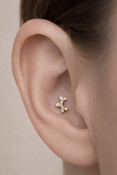 alysa jewelry cerrahi çelik zirkon taşlı şık piercing, tragus, heliks, conch,...