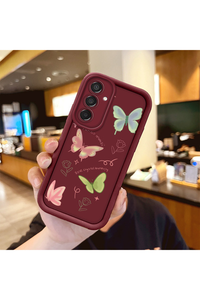 Hontinga حافظة هاتف من مادة السيليكون متوافقة مع هاتف سامسونج جالاكسي M15، مق...