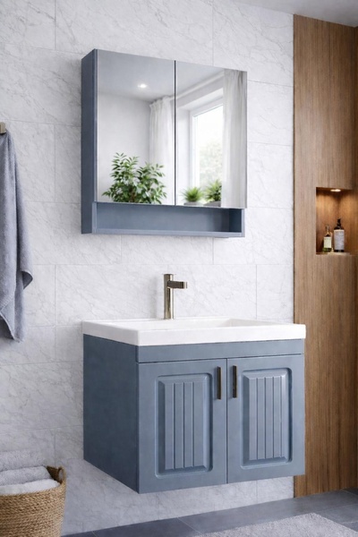 Gold Ban-yom ARİA 65 ANTRASİT MDF Banyo Mobilyası Seti