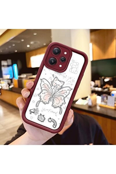 Hontinga حافظة هاتف من مادة السيليكون بنمط الفراشة مقاومة للصدمات متوافقة مع ...