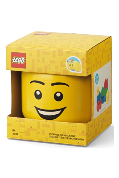 LEGO Large Container for Storing Minifigure Head - Male Open Smile