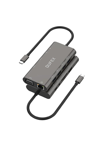 QUFEX محطة إرساء متعددة الوظائف 11 في 1 بمنفذ USB-C - QFXDK12
