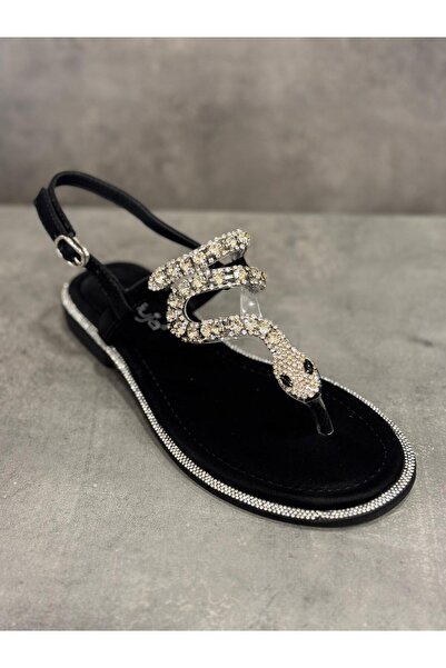 Guja Special Collection Snake-Patterned Sandals with Stone Accessories
