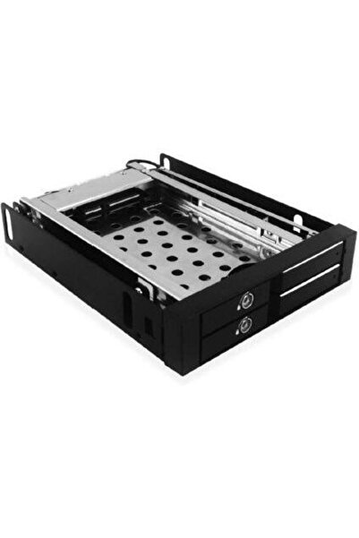 RaidSonic Rack mobil IcyBox pentru 2 HDD-uri sau SSD-uri SATA de 2,5'', negru