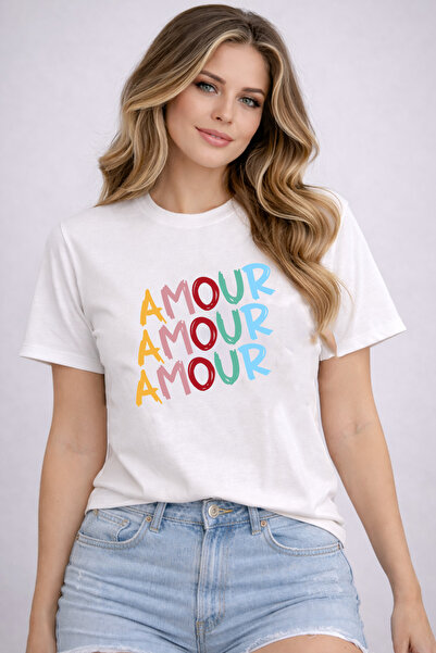 herkesemoda تي شيرت أساسي بتفاصيل طباعة أمور