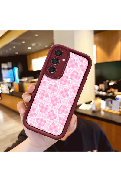 Hontinga حافظة هاتف مقاومة للصدمات من مادة السيليكون بنمط القلب متوافقة مع ها...