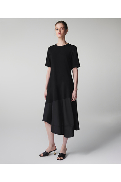 İpekyol Kumaş mix asimetrik elbise