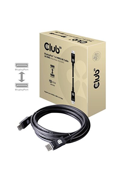 Club 3D Cable C3D DP1.4 HBR3 8K,HDR (DSC) M/M 3 m
