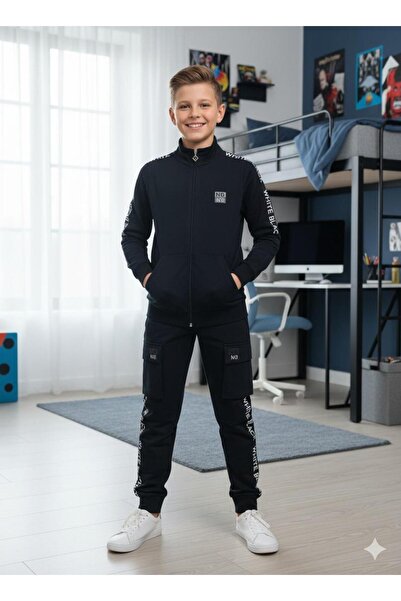 Yağmur Giyim PRETTY Set de trening pentru băieți cu guler înalt, 10-13 ani 4118