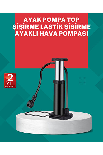 ZERO LAND Pompă manuală cu picior DRNDS, pentru anvelope, extra rezistentă (1...