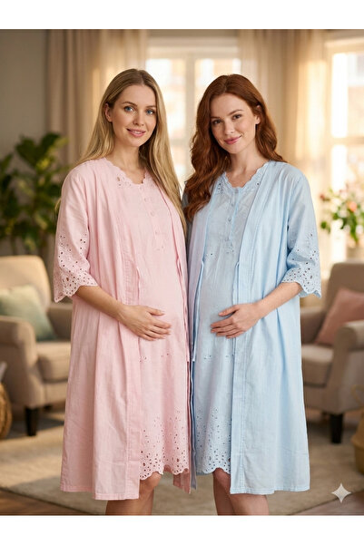 Lohusa Homewear مجموعة من قطعتين من ملابس النوم ذات الأشرطة السميكة باللون ال...