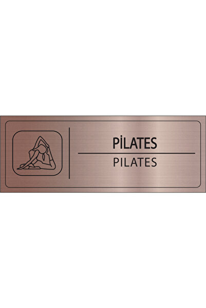 Mayeka Pilates İsimlik Bronz Metal Kapı İsimliği Levhası Yönlendirme Tabelası