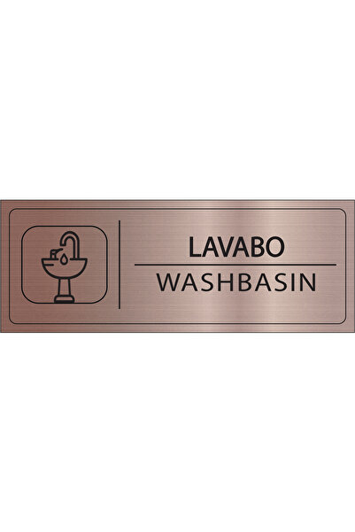 Mayeka Lavabo İsimlik Bronz Metal Kapı İsimliği Levhası Yönlendirme Tabelası