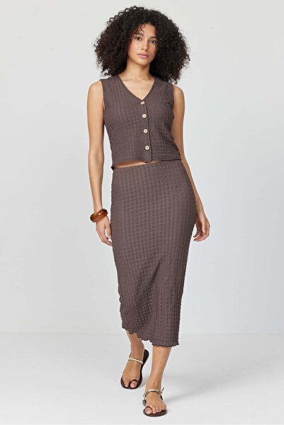 PAULMARK Women's Textured Skirt