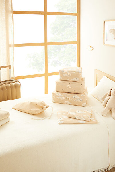 Ocean Home Textile 6-Piece Cute Whale Suitcase Organizer Set, Travel Organizer