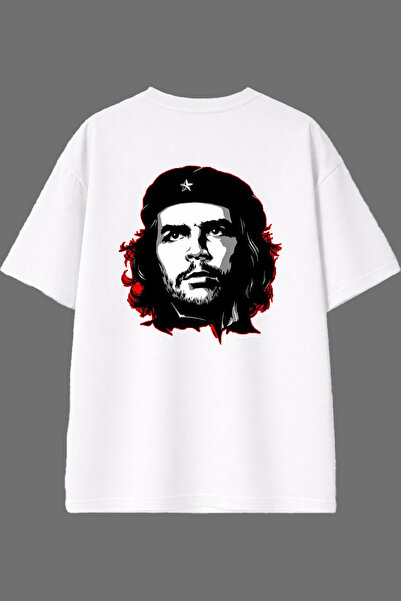 VSRN Tricou oversize alb cu imprimeu pe spate Che Guevera Design