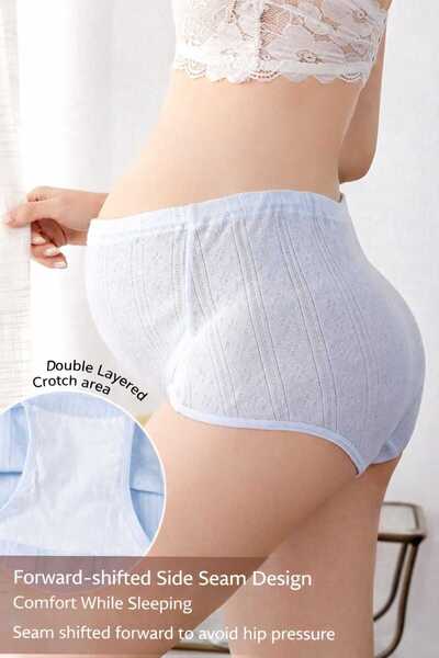 ZAHRA 2 pairs of 100% cotton maternity pants