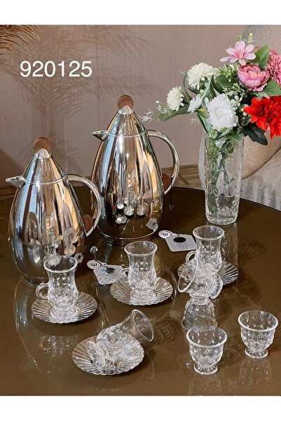 Louvre Louvre Thermos Set (1 liter + 0.7 liter capacity, stainless steel) wit...