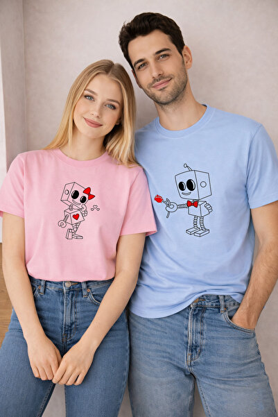 LORVEX February 14 Valentine's Day T-Shirt Couple Combination 2-Piece Price R...