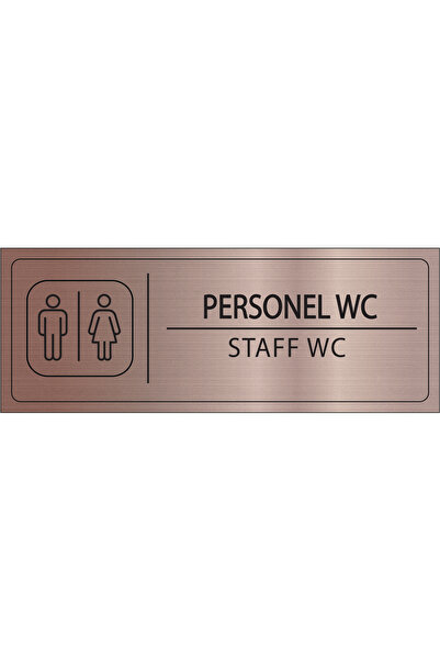 Mayeka Personel Wc İsimlik Bronz Metal Kapı İsimliği Levhası Yönlendirme Tabe...