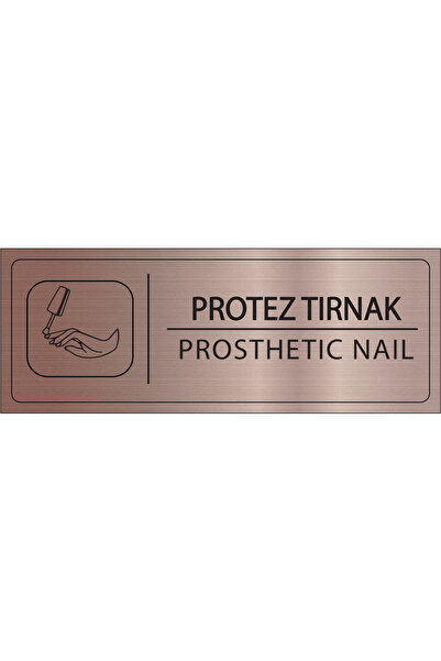 Mayeka Protez Tırnak İsimlik Bronz Metal Kapı İsimliği Levhası Yönlendirme Ta...