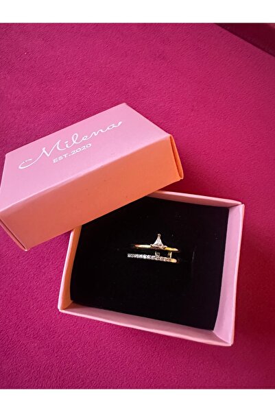 Milena Designer Store Milena Istanbul Double Row Zircon Stone Joint/Ring Fing...