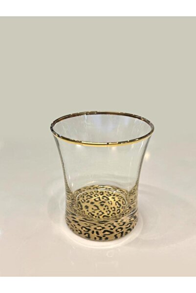 Abka Leopard Pattern Gilded Single Short Cup 240Cc