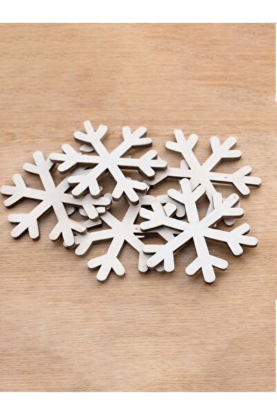 Reysa Tasarım 5-Piece Mdf Snowflake Ornament |   5X5 cm |   Wooden Decoration...
