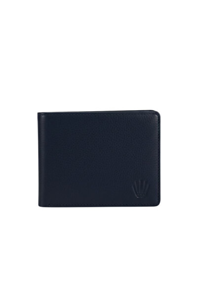 WATCHOFROYAL Verona Navy Blue Genuine Leather Wallet Card Holder