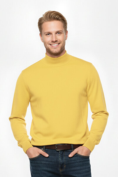 Pulltonic Men's Half Turtleneck Solid Sweater