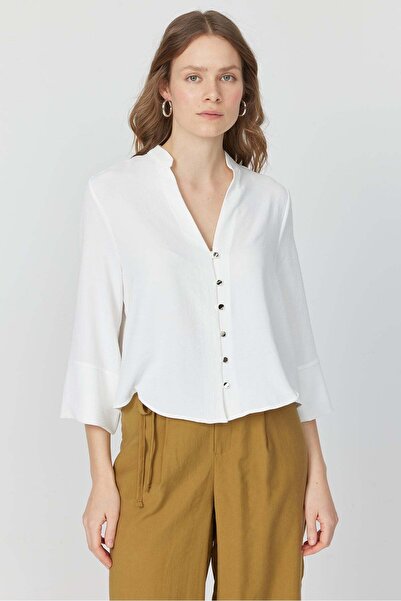 PAULMARK Women's Judge Collar Blouse